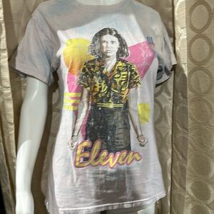 Stranger things small eleven faded graphic short sleeve Tshirt